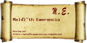 Meláth Emerencia névjegykártya